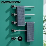 HOElectric-Chauffe-serviettes en fibre de carbone, affichage numérique, température, contrôle du temps, maison intelligente, sèche-linge à barre dissimulée, métropolitain