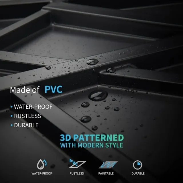 Panneaux muraux 3D en pvc pour décoration murale… – vue 6