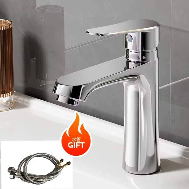 Mitigeur lavabo monocommande chromé design moderne corps… – vue 2