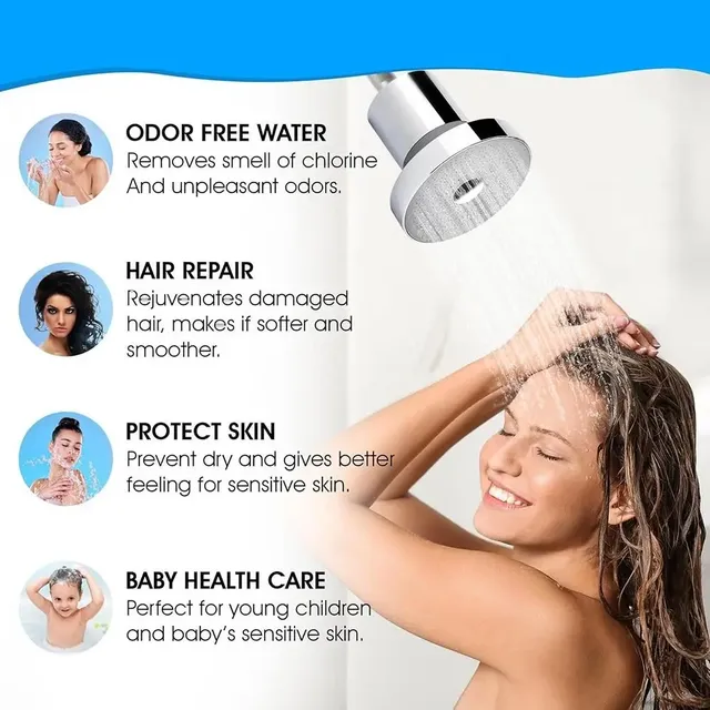 Pommeau douche filtré pressurisé grande tête pluie… – vue 3