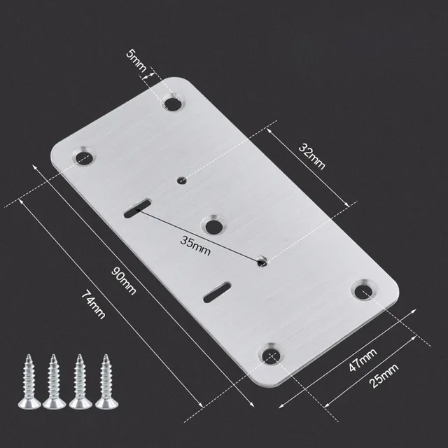 Plaque de réparation de charnière en acier inoxydable – vue 6