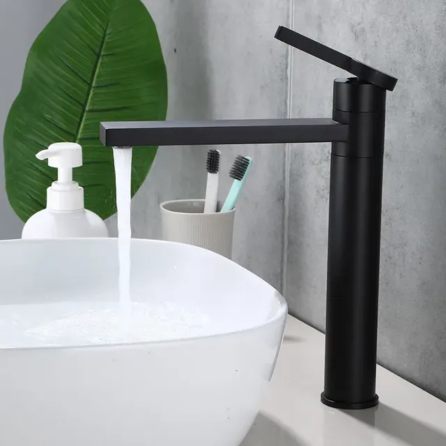 Tuqiu robinet de salle de bains noir – vue 2