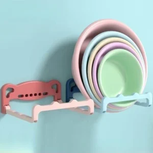 Support de douche mural pour salle de bain Non perforé, support de lavabo de rangement pliable Support de douche mural pour salle de bain Non perforé, support de lavabo de rangement pliable