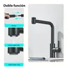 Mitigeur cuisine noir mat design contemporain arc… – vue 3