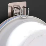 Crochets de lavabo en alliage de Zinc, cintre adhésif multifonctionnel pour cuisine et salle de bains, support de rangement sans perceuse pour lavabo à serviettes, 2 pièces