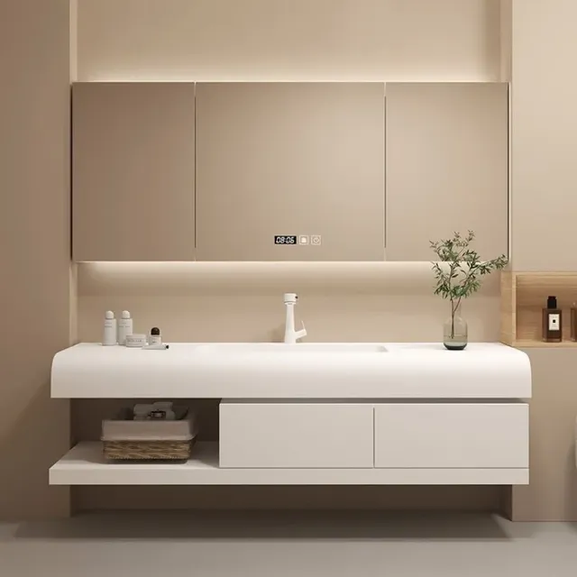 Lavabo flottant armoire De salle De bain applique murale… – vue 4