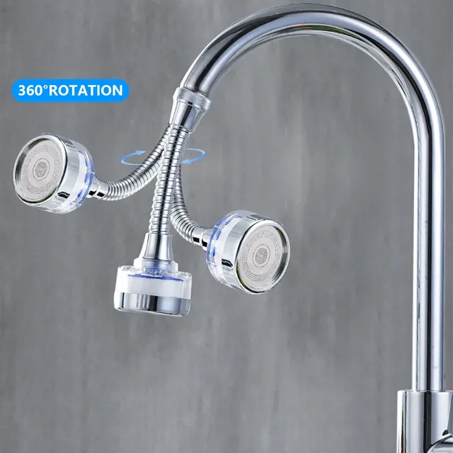 Aérateur filtre robinet chromé transparent bleu rotatif… – vue 5