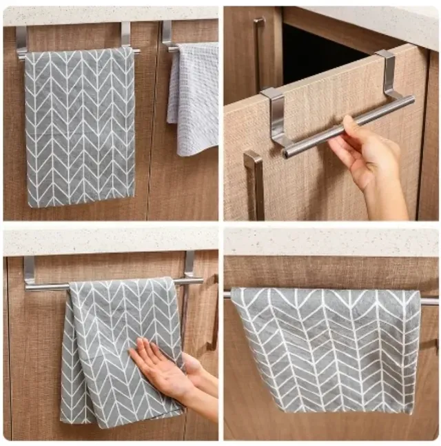Porte serviettes inox acier inoxydable suspendu accroche… – vue 5