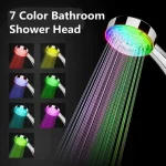 Pommeau de douche LED à 7 couleurs changeantes, pulvérisateur de douche à économie d&rsquo;eau, accessoires de salle de bains, pomme de douche de remplacement