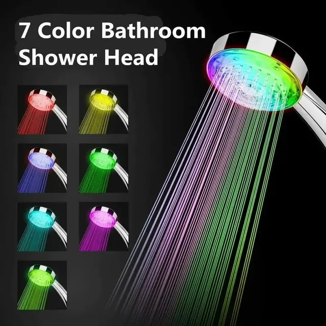 Pommeau de douche LED à 7 couleurs changeantes