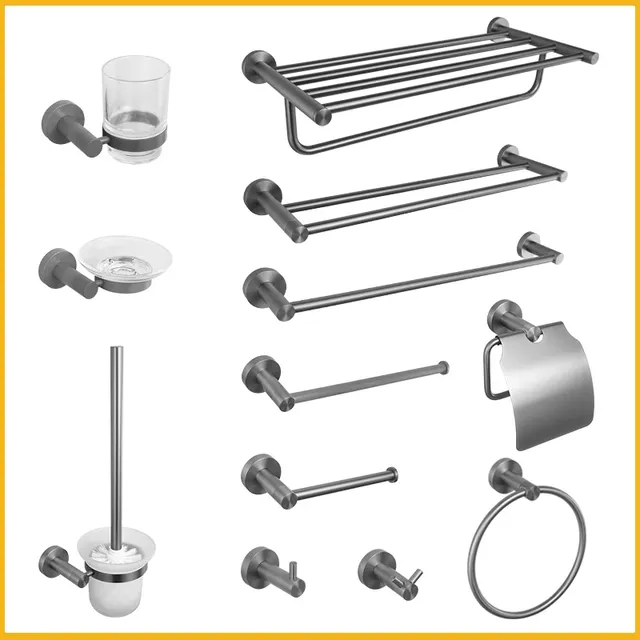 Kit d'accessoires gris HOHardware en acier inoxydable – vue 2