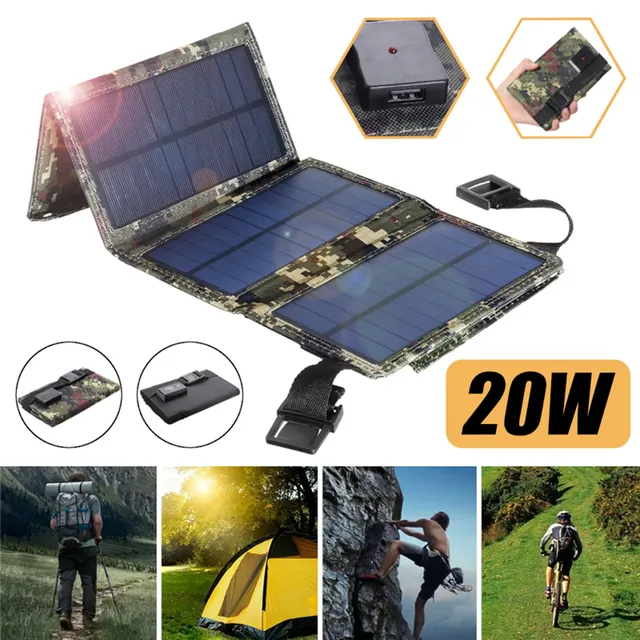 Panneau solaire pliable trente watts portable USB… – vue 4