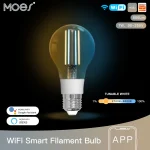 MOSE Tuya WiFi ampoule à Filament intelligente E27 lumière d&rsquo;économie d&rsquo;énergie réglable APP télécommande travail Alexa Google Home pour commande vocale