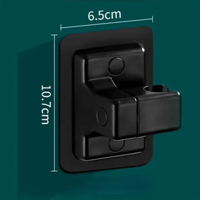Support pomme douche mural réglable autoadhésif ABS… – vue 6