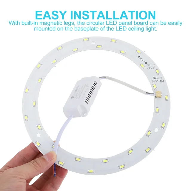 Plafonnier panneau LED circulaire magnétique 15W… – vue 4