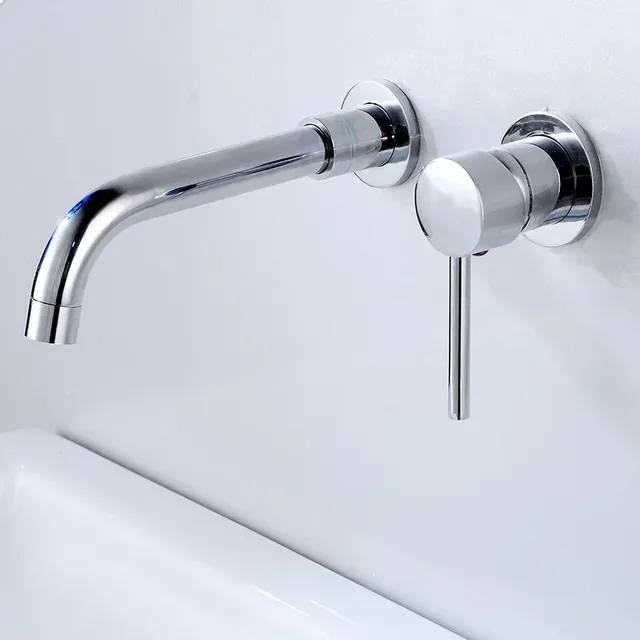 Robinet de lavabo en or brossé/noir – vue 6