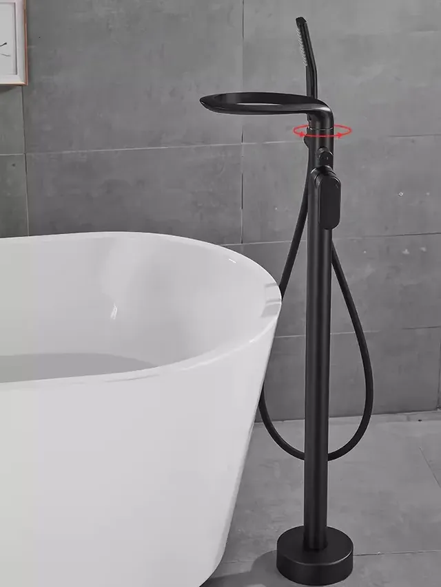 Tuqiu-Ensemble de douche de baignoire noire – vue 5