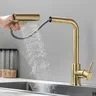 Robinet de cuisine en or brossé extractible cascade noir… – vue 2