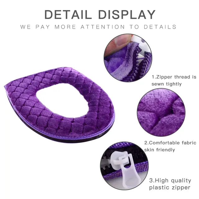 Coussin de siège de toilette en velours – vue 6