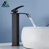 Rozin robinet de lavabo noir mat monté sur le pont grue… – vue 2