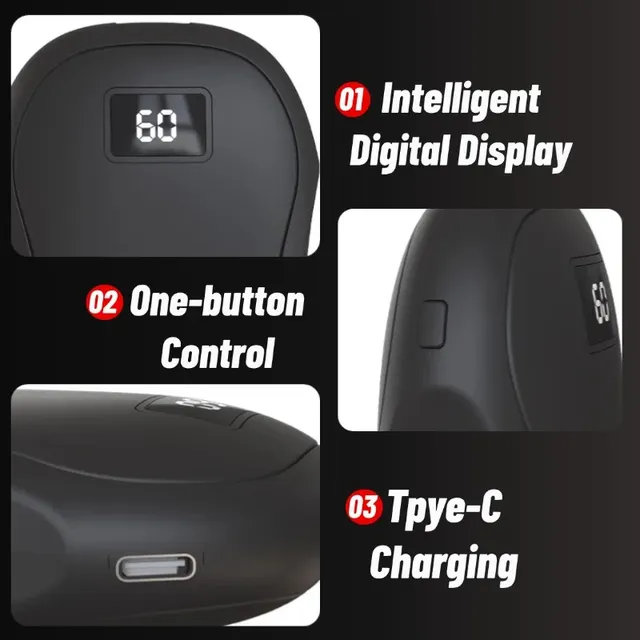 Chauffe mains rechargeable portable compact ovale… – vue 4