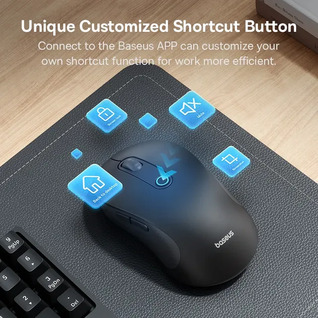 Baseus F02 souris sans fil Bluetooth 5.2 2.4G 4000DPI… – vue 6