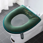 Juste de siège de toilette en polymère lavable avec couvercle rabattable, imperméable, chaud, doux, chaud, ménage, poignée, fermeture éclair, hiver