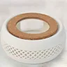 Chauffe théière porcelaine blanche ajourée sculptée… – vue 5