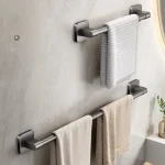 Porte-serviettes auto-adhésif T1 pour la maison, étagère à serviettes murale, accessoires de cuisine, sans propositions