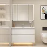 Évier blanc armoire De salle De bain lumière Led… – vue 1