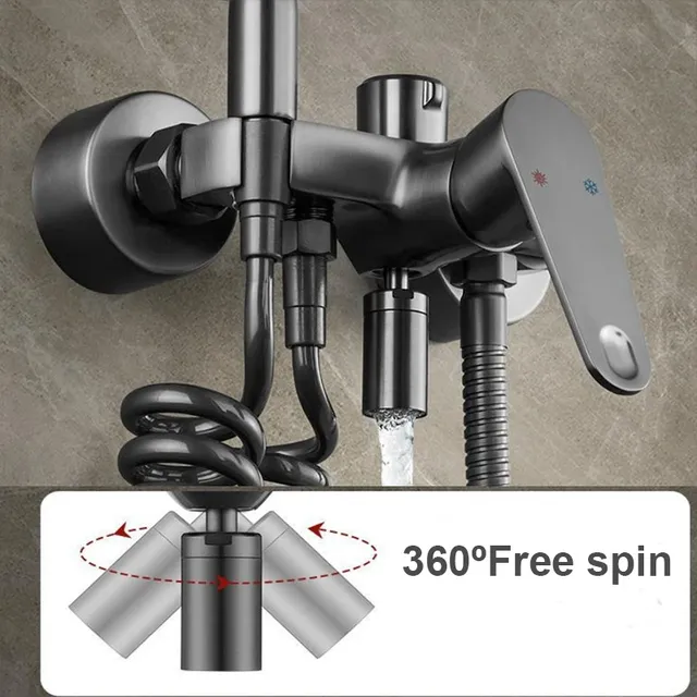Robinet de douche de salle de bains avec pistolet de… – vue 3