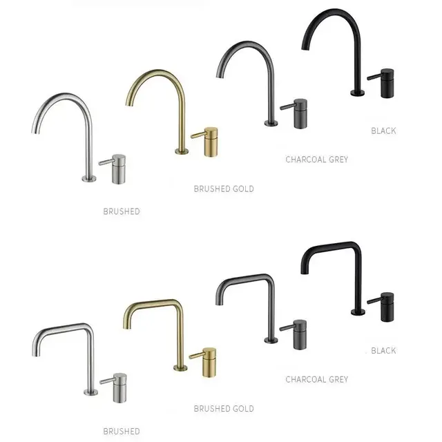 Robinet de lavabo de salle de bains en acier inoxydable – vue 2