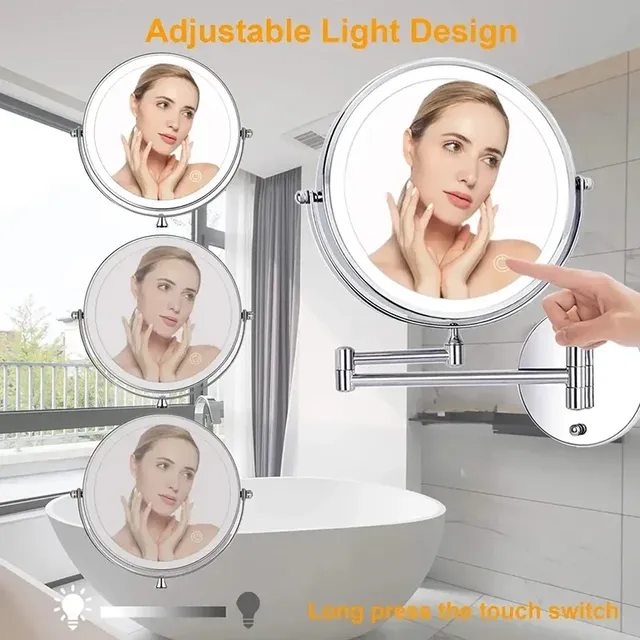 Miroir de maquillage chromé de 7 pouces – vue 4