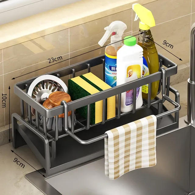 Étagère de rangement d'épices de cuisine avec égouttoir – vue 4