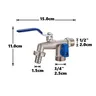 Robinet d'irrigation horticole à double poignée – vue 4