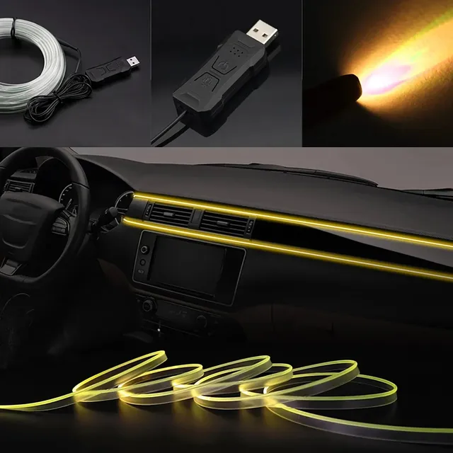 Bande lumineuse d'ambiance intérieure de voiture RGB – vue 2