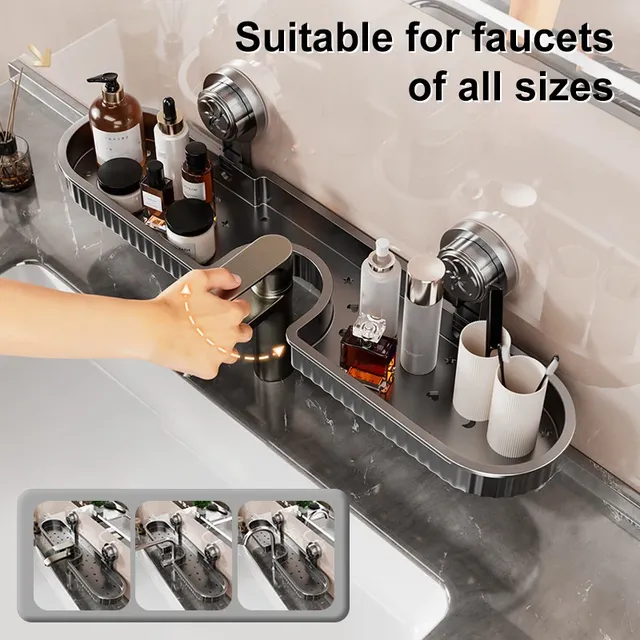 Étagère évier ventouse sans perçage fixation murale gain… – vue 3
