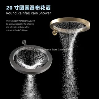 Système de douche dissimulé à anneau rond or/noir/gris