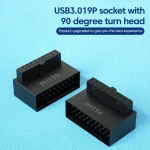 Adaptateur d&rsquo;en-tête de carte mère d&rsquo;ordinateur, connecteur USB 3.0, convertisseur de bureau résistant à 90, accessoires d&rsquo;ordinateur de bureau, prise de connecteur