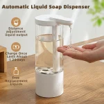 Distributeur automatique de savon liquide de cuisine, 500ml, Rechargeable par USB, sans contact, pour les mains, détergent de grande capacité, distributeur de salle de bains