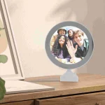 Cadre Photo Led rond, miroir créatif, porte-Photo, décoration de maison, Album électronique, cadeau pratique, boîte à lumière Led, matière plastique