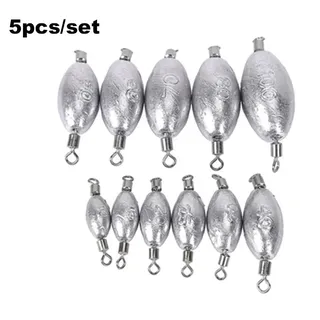 Plombs de pêche ovales fendus olive en ligne