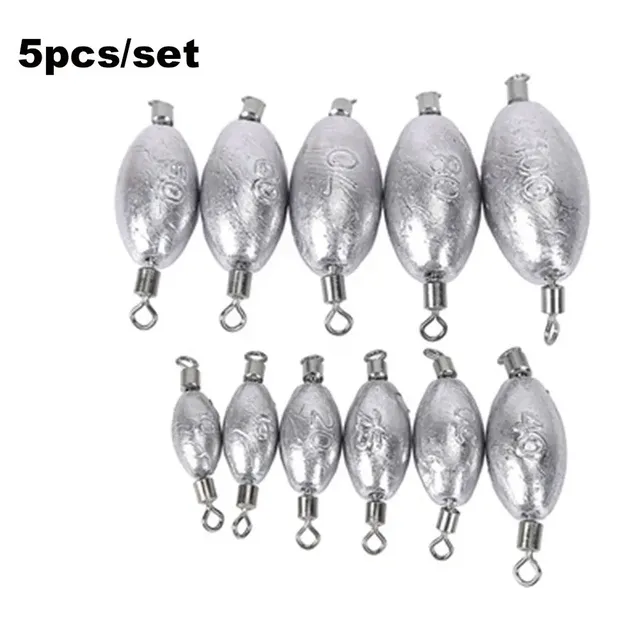 Plombs de pêche ovales fendus olive en ligne