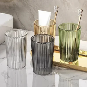 Porte-brosse à dents en acrylique pour rince-bouche, accessoires de rangement HOCup, style de luxe léger Porte-brosse à dents en acrylique pour rince-bouche, accessoires de rangement HOCup, style de luxe léger