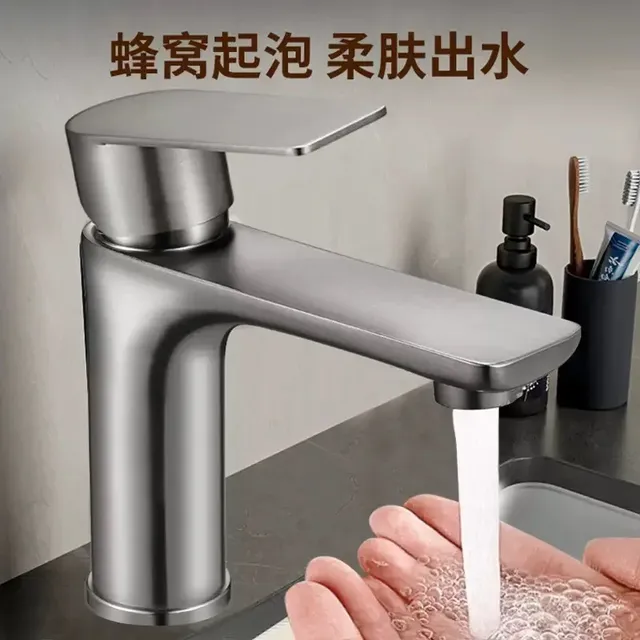 Robinet de lavabo de salle de bains en acier inoxydable – vue 5