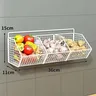 Panier rangement mural cuisine double niveau métallique… – vue 4
