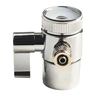 Adaptateur dérivateur robinet laiton chromé finition miroir molette…