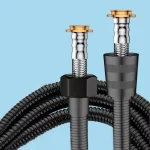 Tuyau de douche Tel-proof en acier inoxydable, pommeau de douche universel à 4 points, chauffe-eau, tuyau d&rsquo;eau de bain, accessoires de douche