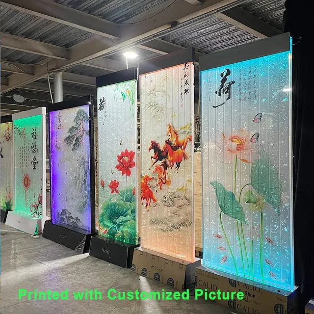 Panneau mural à bulles d'eau en acrylique LED mobile… – vue 6