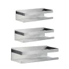support rangement mural inox brossé minimaliste étagères murales triple antirouille fixation discrète porte serviette gain espace facile nettoyage assaisonnements verres